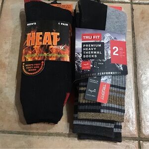 Men's Thermal Crew Socks - Black, Gray, and Brown